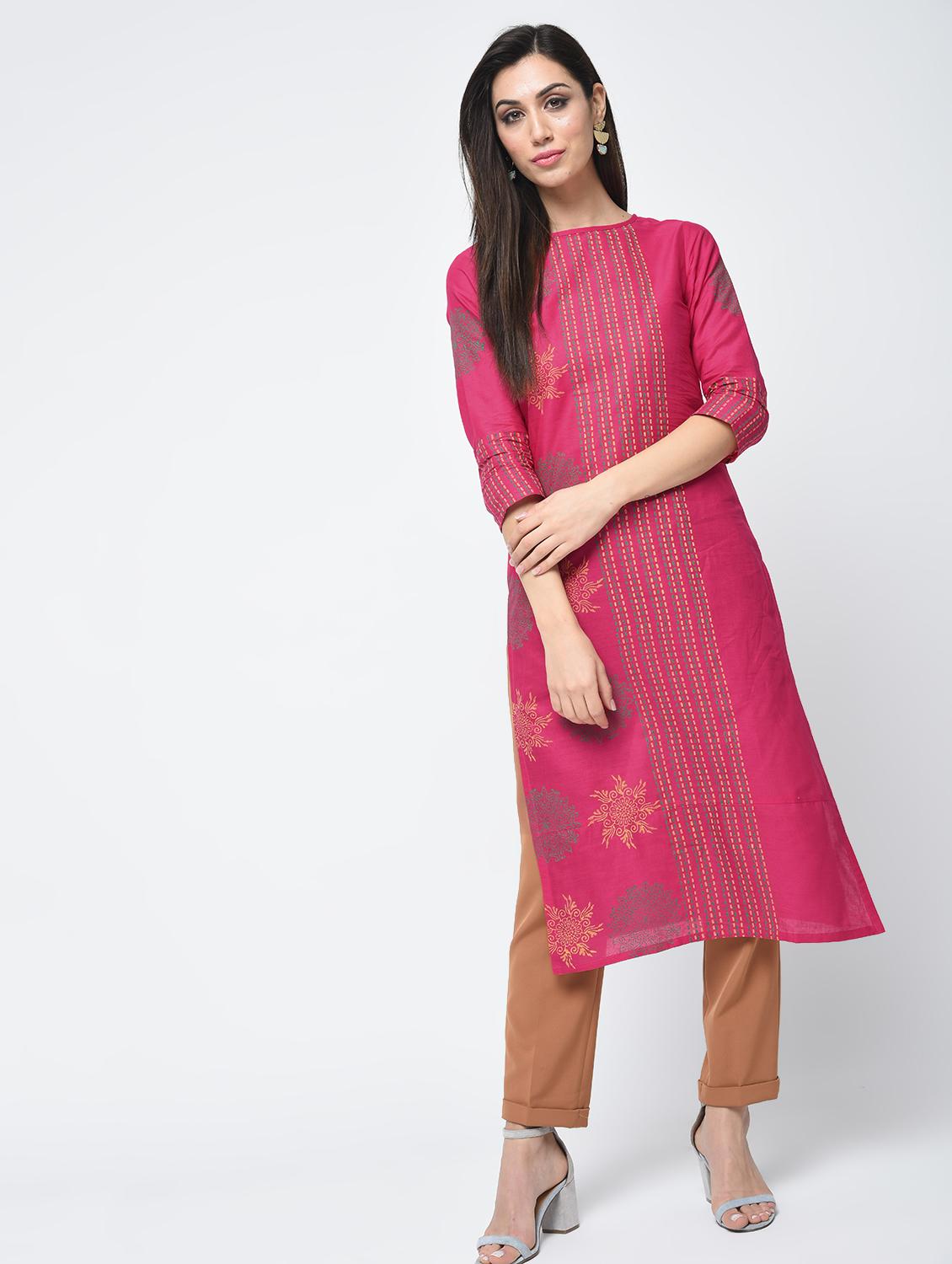 women's straight kurta - 15654159 - Zoom Image - 0