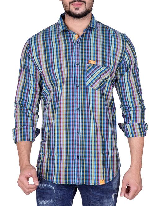 Multicolor Cotton Casual Shirt - 15701745 - Very Small Image - 1
