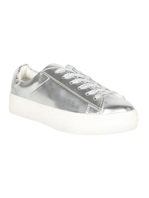 silver lace-up sneakers - 15703892 - Very Small Image - 1