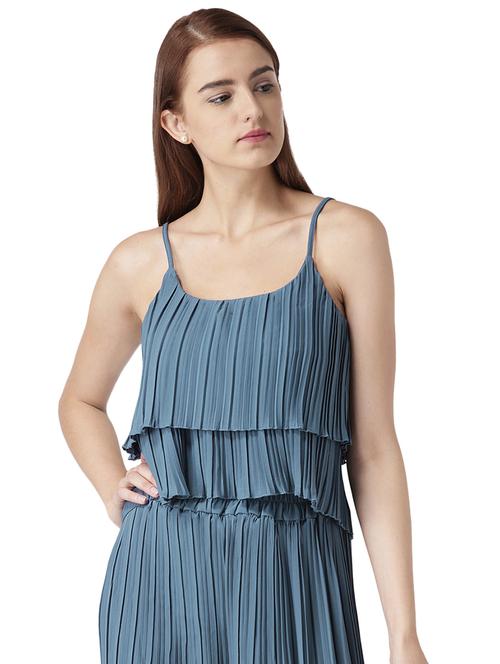 accordion pleated layered cami top - 15705168 - Very Small Image - 1