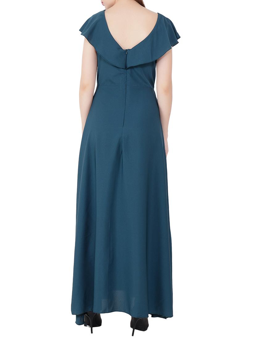 women's fit & flare solid dress - 15705292 - Standard Image - 2