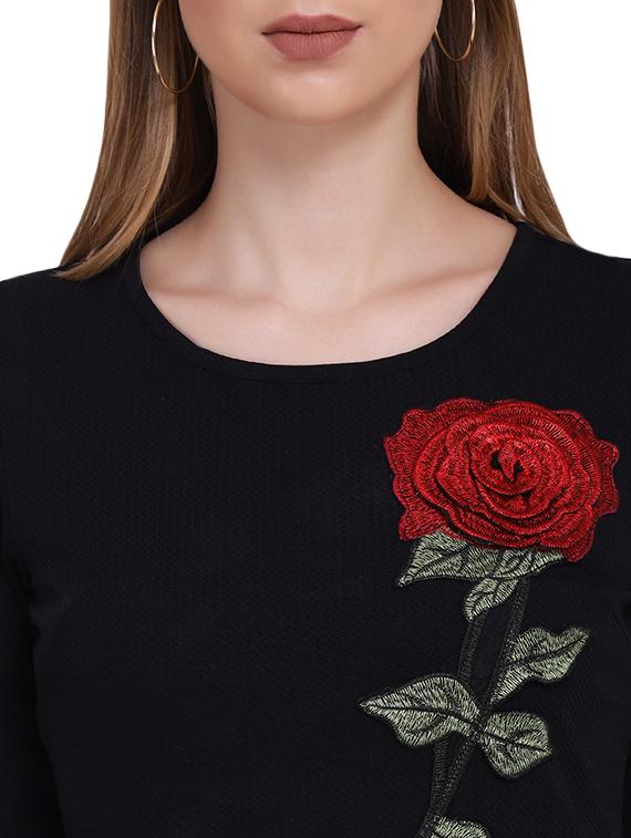 keyhole back embroidered dress - 15739137 - Standard Image - 4