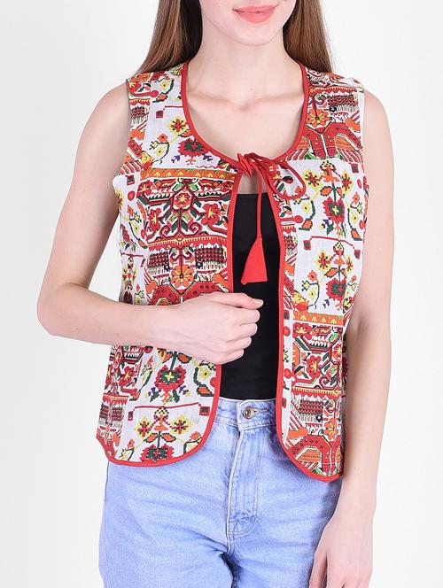 multi colored cotton jacket - 15771395 - Very Small Image - 1