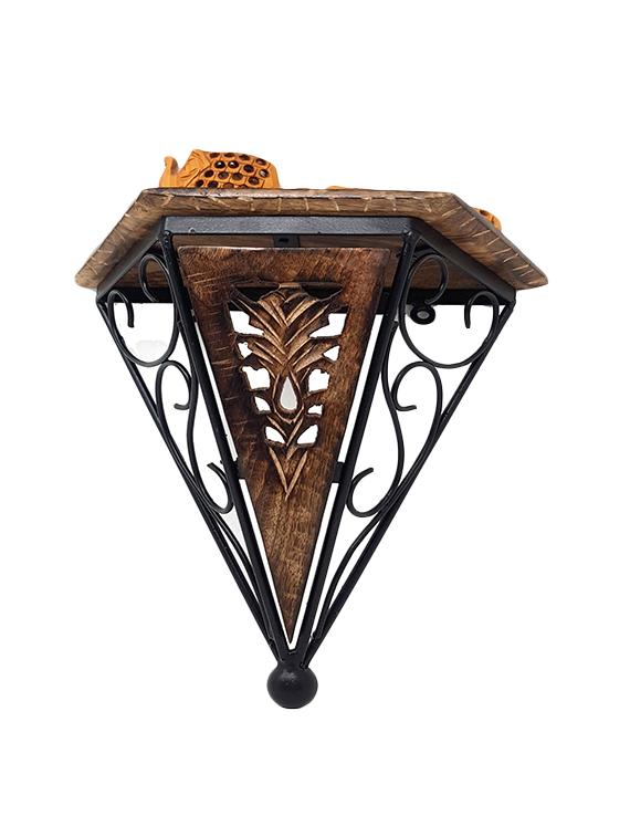 wood & wrought iron new fancy wall bracket pack of 2 - 15795461 - Zoom Image - 4