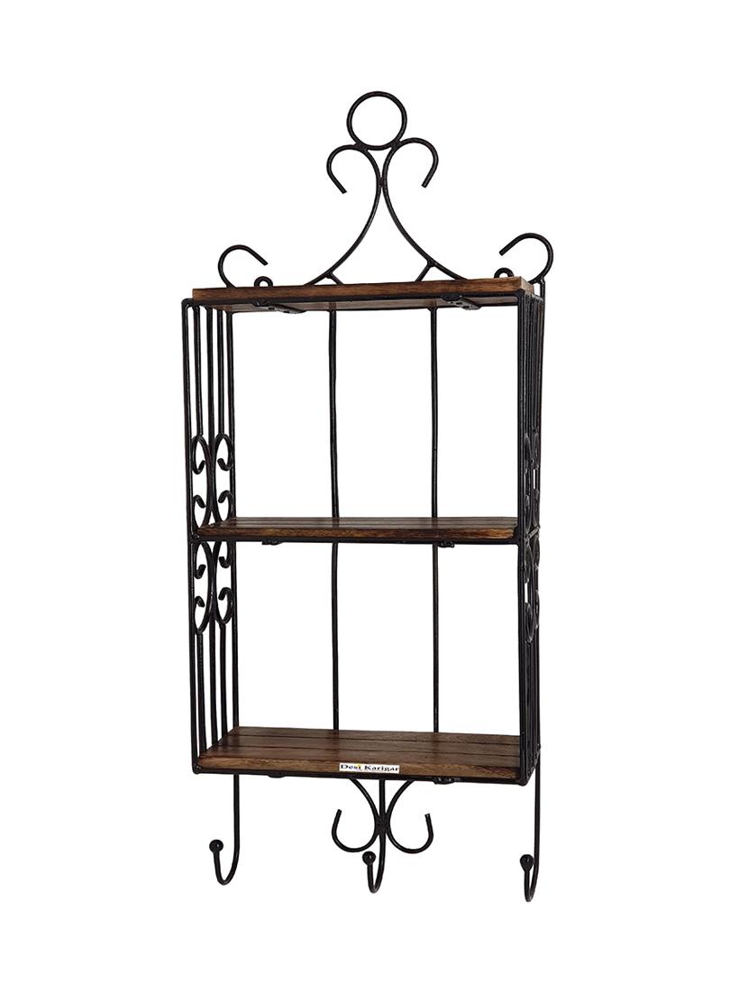 home decor 3 shelf book/ kitchen rack with cloth/cup hanger  - 15833653 -  Standard Image - 0