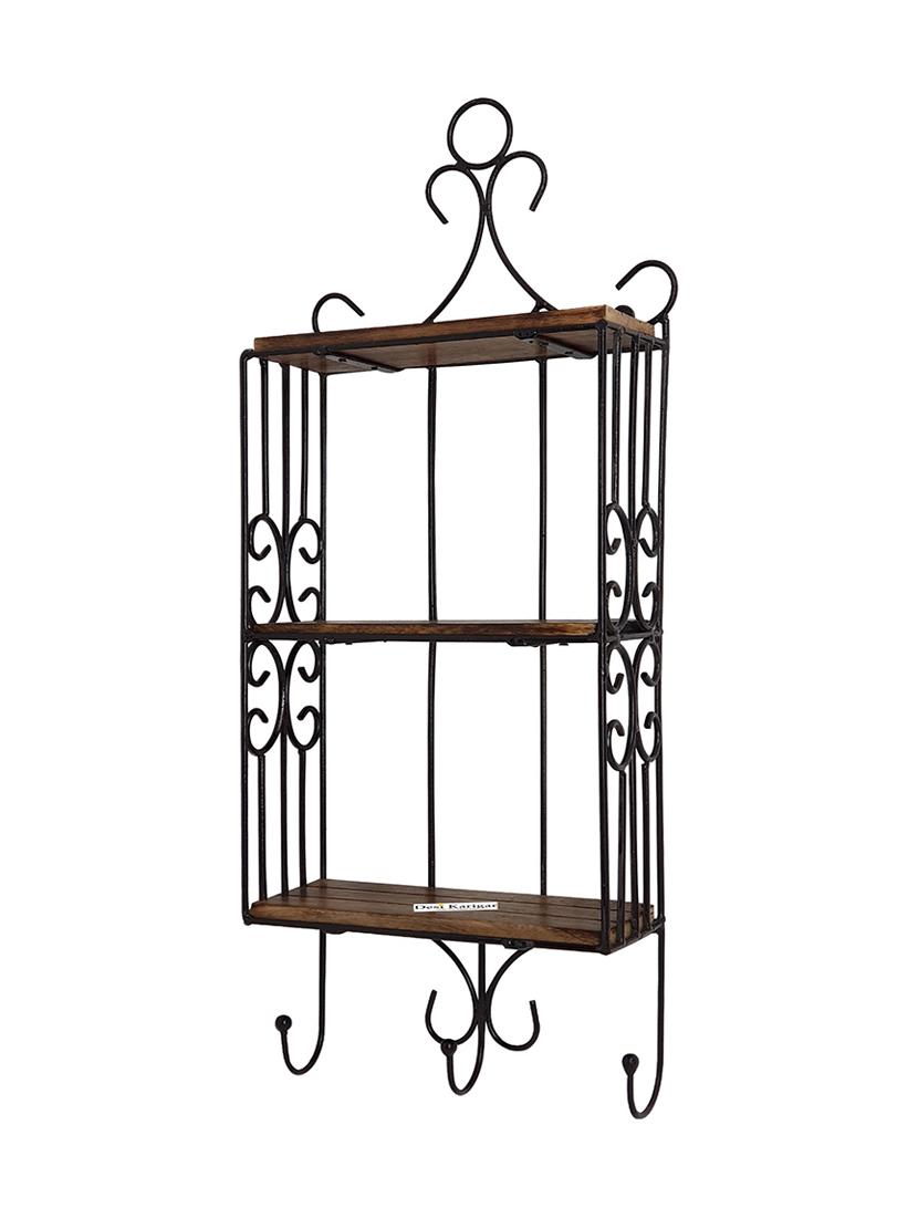 home decor 3 shelf book/ kitchen rack with cloth/cup hanger - 15833653 - Standard Image - 2