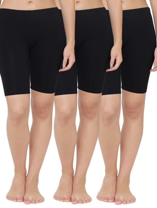 set of 3 mid waist cycling shorts - 15848967 - Standard Image - 0