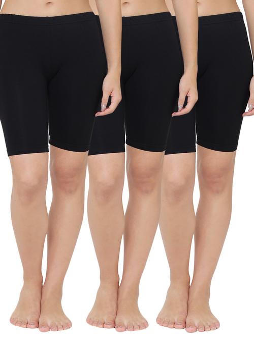 set of 3 mid waist cycling shorts - 15848967 -  Standard Image - 0