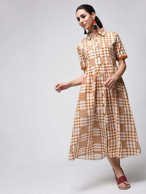 a-line checkered dress - 15858492 -  Standard Image - 0