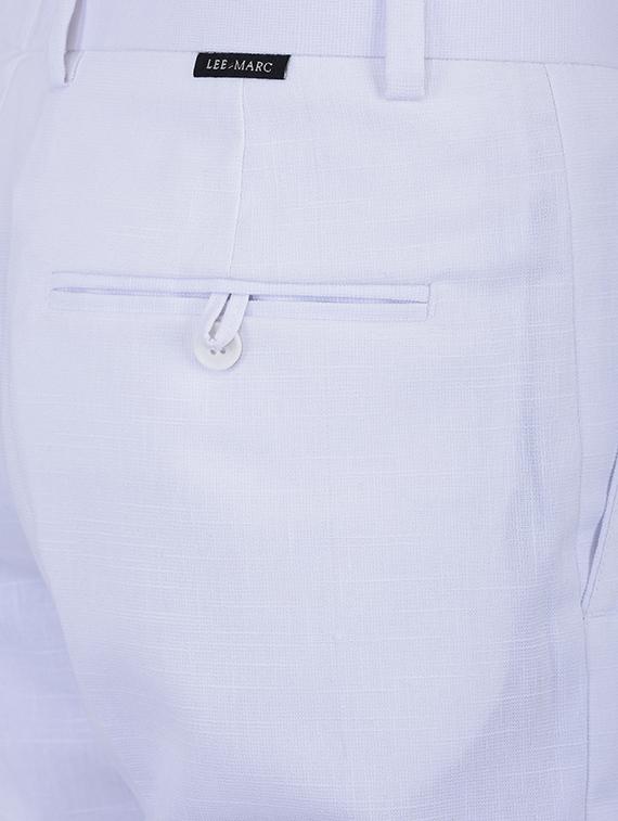 white linen flat front casual trouser - 15867268 - Zoom Image - 4