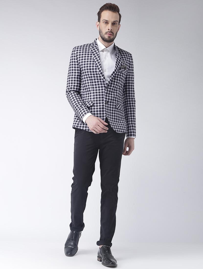 blue polyester single breasted casual blazer - 15867784 - Standard Image - 3