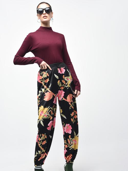 floral mid-rise harem pants - 15868579 - Very Small Image - 1