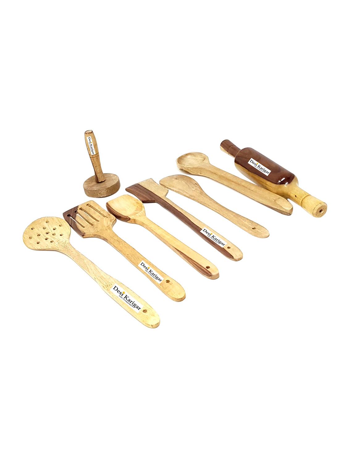 wooden spatula spoon set of 8 - 15908940 - Standard Image - 2