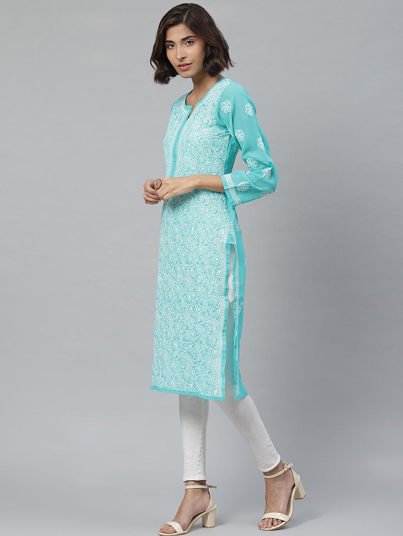 women's straight kurta - 15927037 - Standard Image - 2