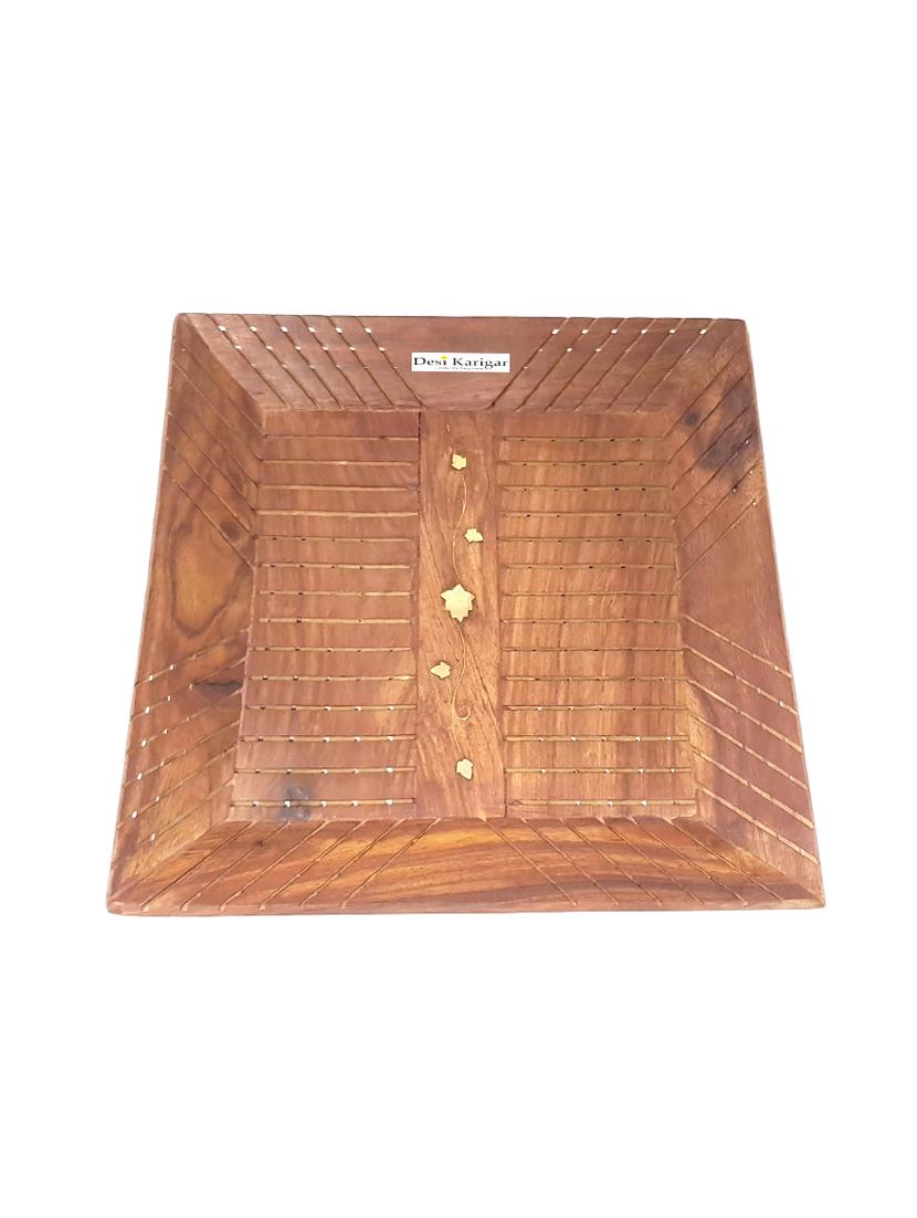 square wood tray