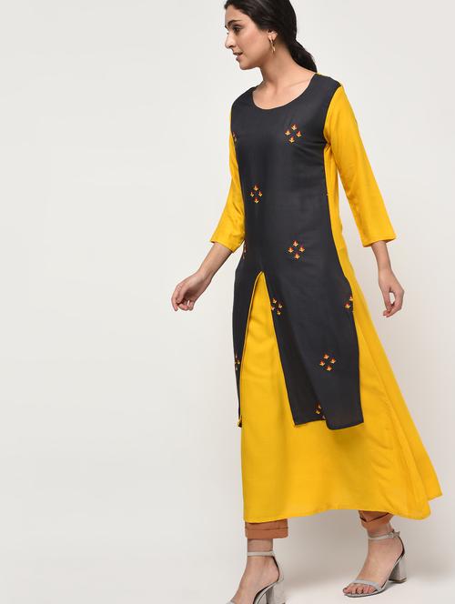 women's layered kurta - 15931438 - Very Small Image - 1