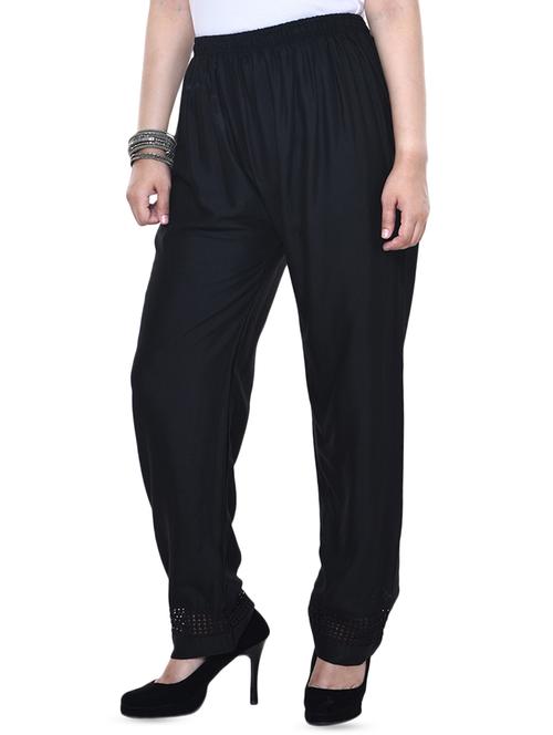 lace insert mid rise palazzo - 15983667 - Very Small Image - 1