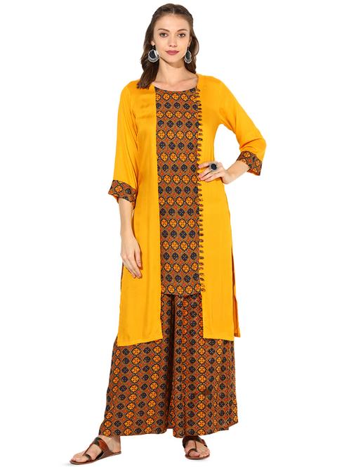 asymmetric printed kurta - 16013007 - Very Small Image - 1