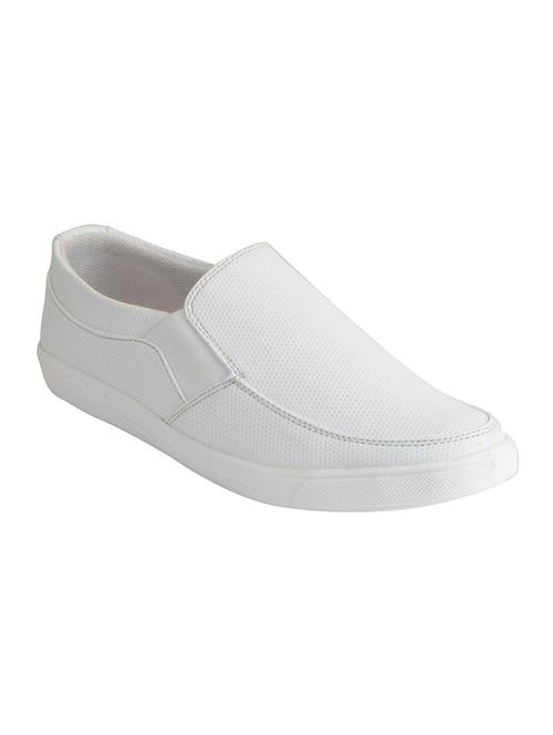 white leatherette slipons - 16015591 - Very Small Image - 1