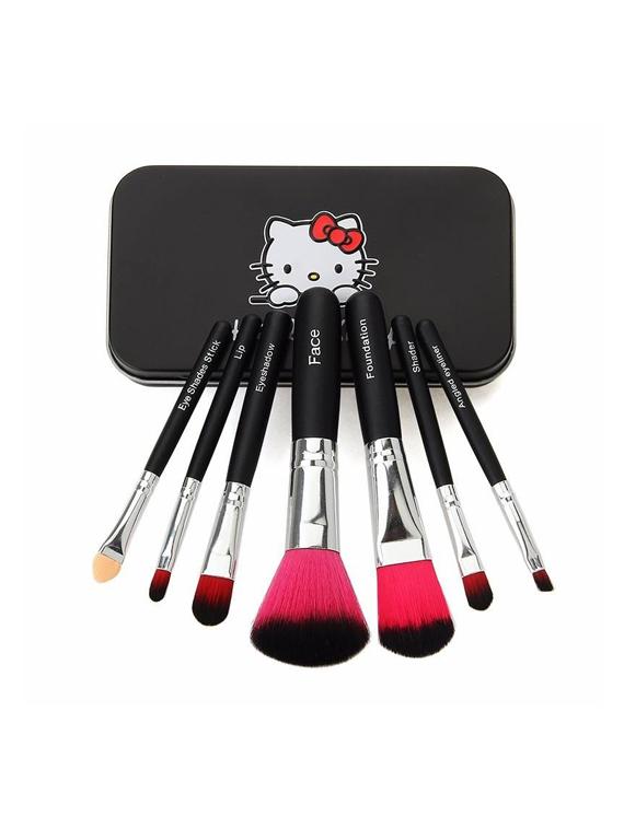 hello kitty professional brushes set(black) - 16112695 -  Zoom Image - 0