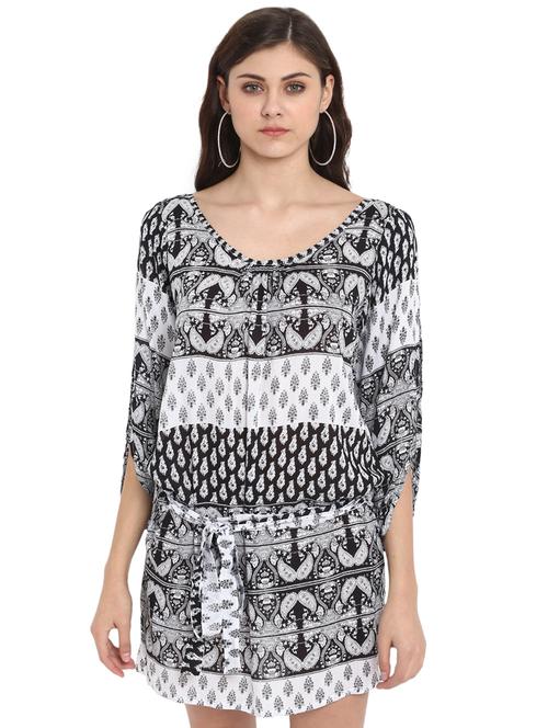 women's belted bagru dress - 16136106 - Very Small Image - 1