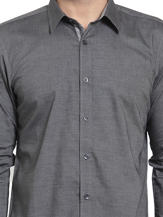 mens solid casual shirt - 16138929 - Standard Image - 3