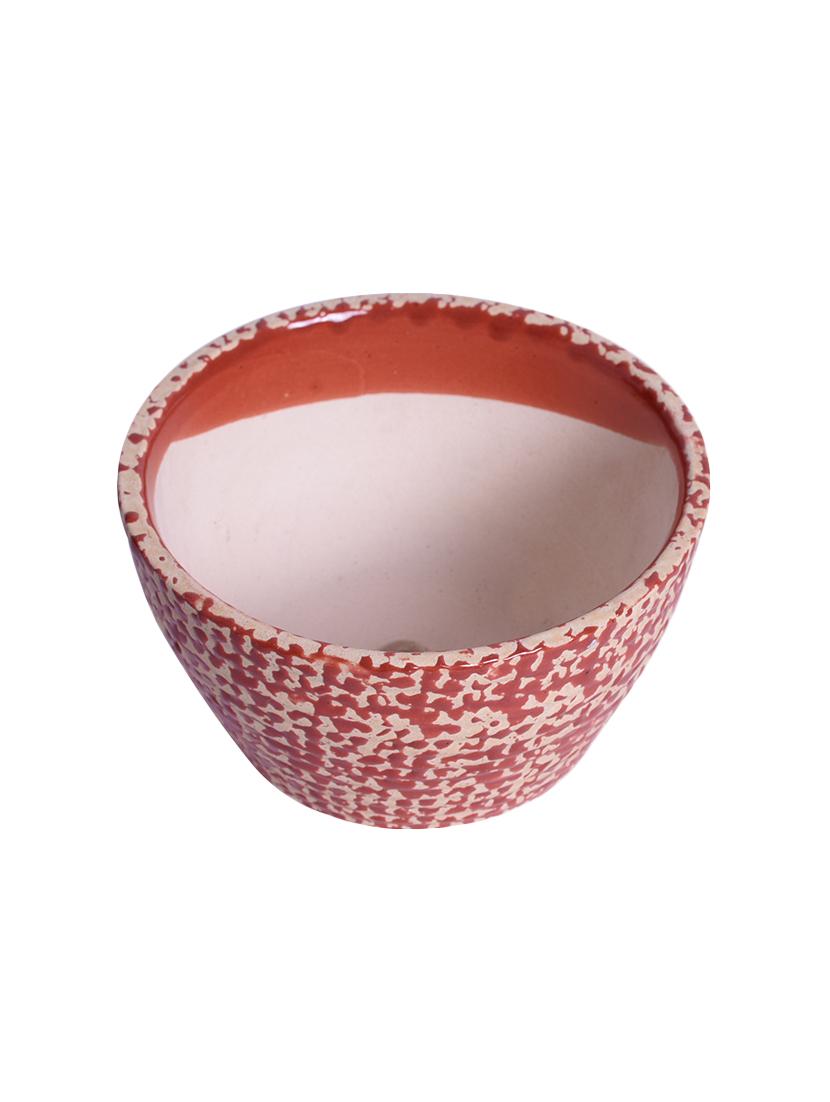 ceramic red oval polka dot table top planter - 16139756 - Zoom Image - 2