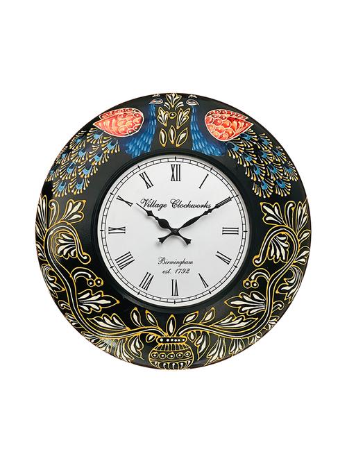 peacock painting analog wall clock - 16169162 - Very Small Image - 1
