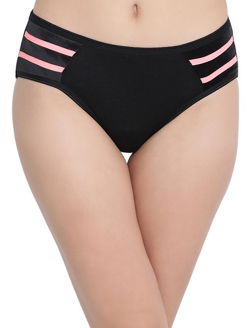 Contrast Striped Panel Hipster Panty - 16169723 - Very Small Image - 1
