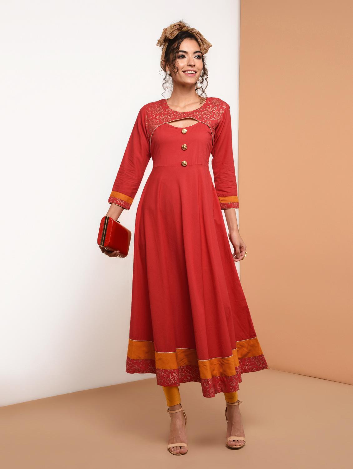 women's flared kurta - 16171604 - Zoom Image - 0