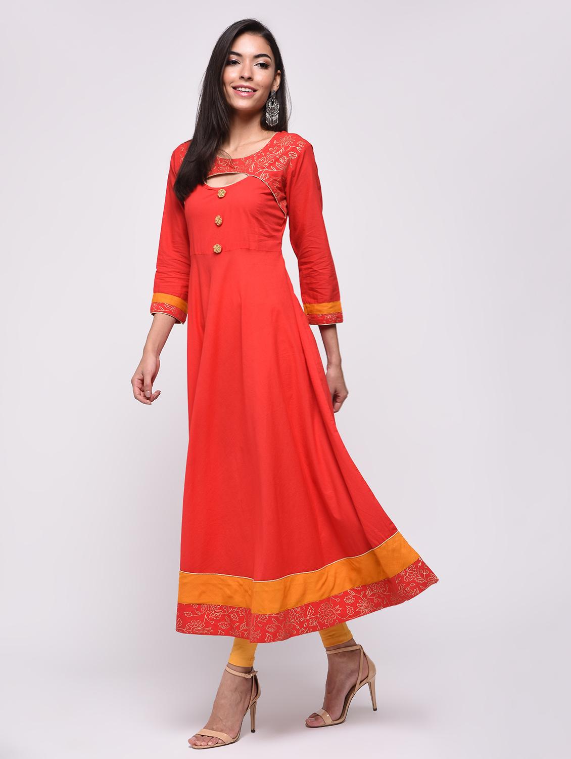 women's flared kurta - 16171604 - Standard Image - 2