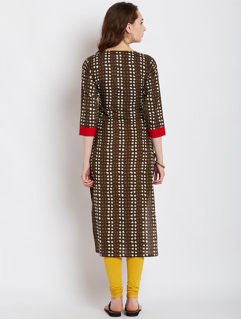 women's straight kurta - 16171611 - Standard Image - 2