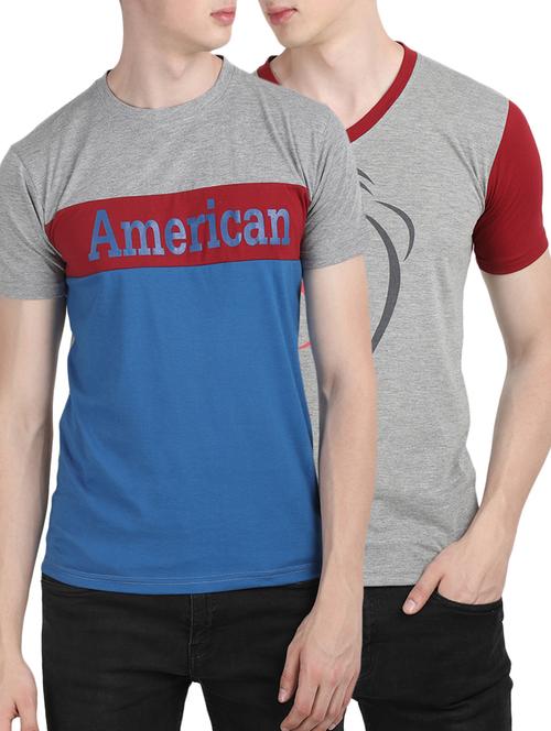 multi colored cotton combos t-shirt (set of 2) - 16177297 - Very Small Image - 1