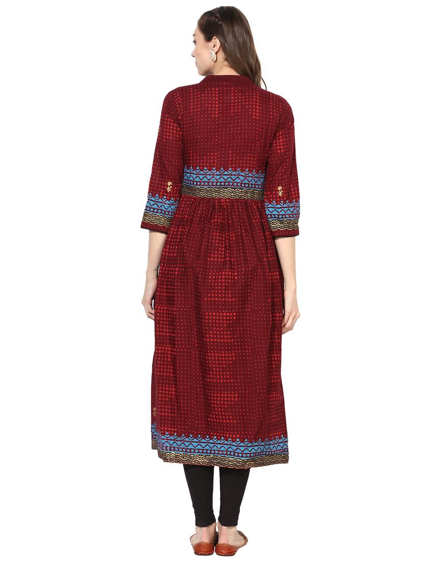 women's flared kurta - 16179273 - Standard Image - 2