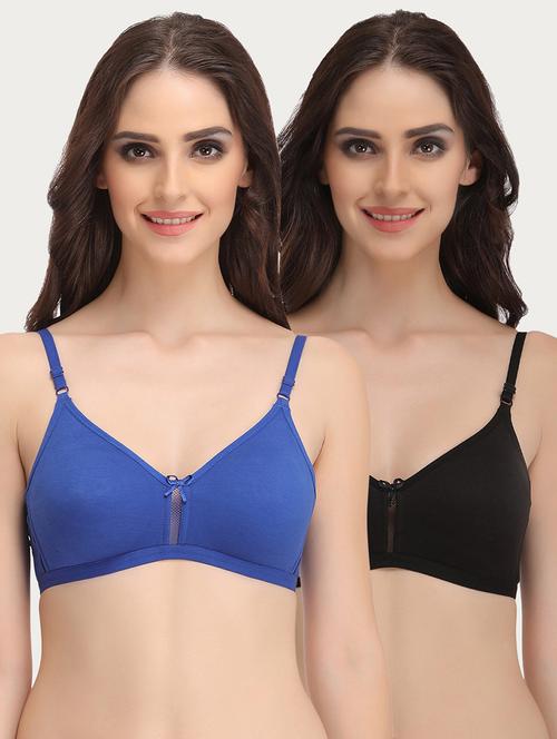 set of 2 bow patch bra - 16221893 - Very Small Image - 1