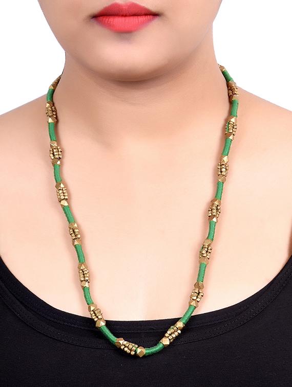 green brass necklace - 16251157 - Zoom Image - 2