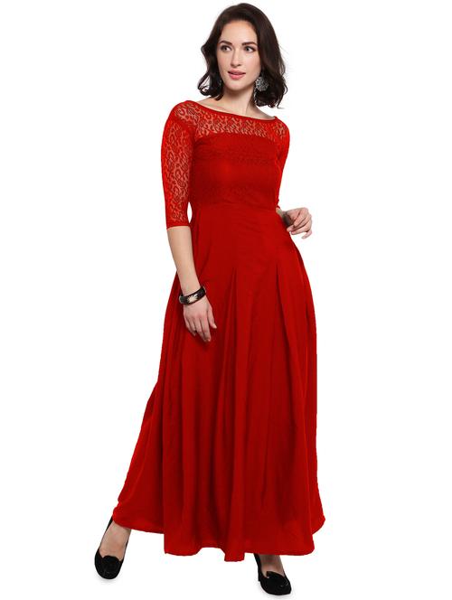floral lace panel pleated maxi dress - 16276937 - Very Small Image - 1