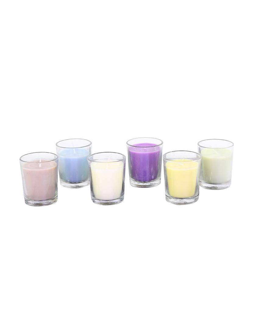 hosley set 6 multicolor highly multi fragranced glass candle for decoration/ festive - 16295109 - Zoom Image - 2