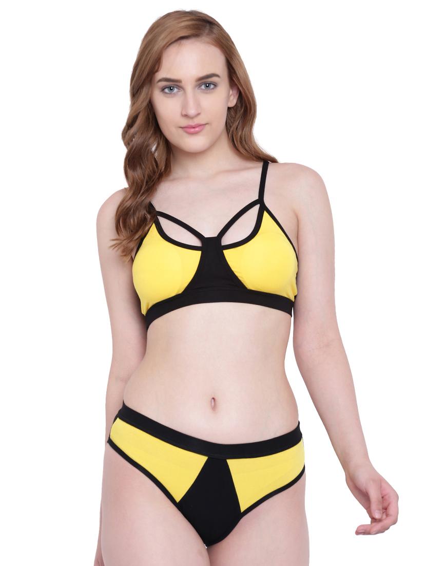 color block bikini set