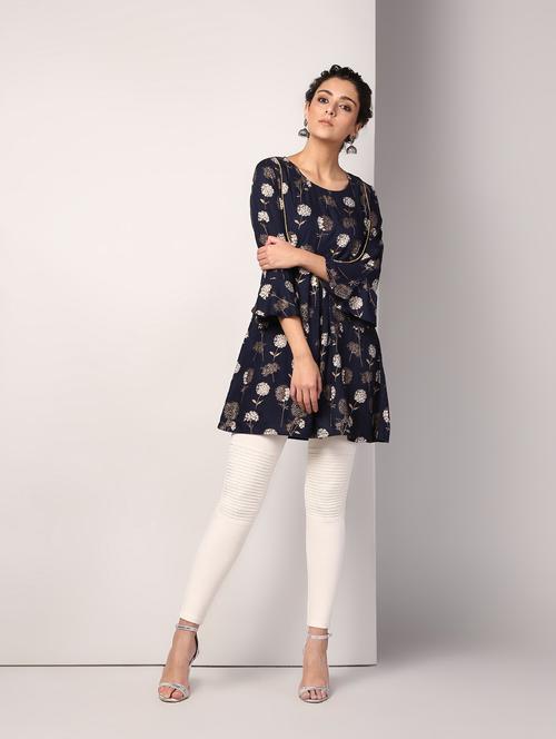 block printed a-line kurti - 16317147 - Very Small Image - 1