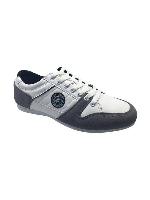 white leatherette lace up sneakers - 16324679 - Very Small Image - 1