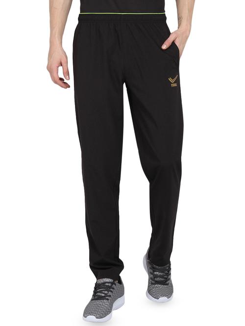 black polyester  full length track pant - 16325564 - Very Small Image - 1