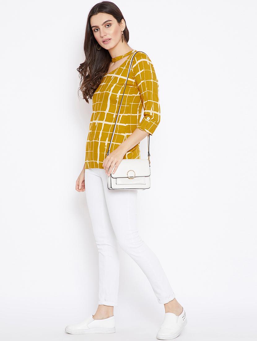 women's straight crew neck top - 16332062 - Standard Image - 3
