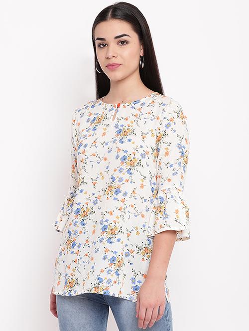 floral straight kurti - 16337361 - Very Small Image - 1