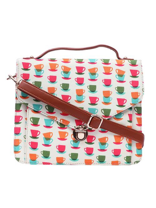 white canvas regular sling bag - 16353913 - Very Small Image - 1