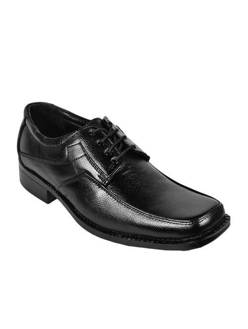 black leather lace-up derbys - 16376938 - Standard Image - 0
