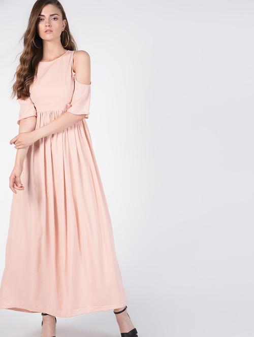 cold shoulder gathered maxi dress - 16422344 - Very Small Image - 1