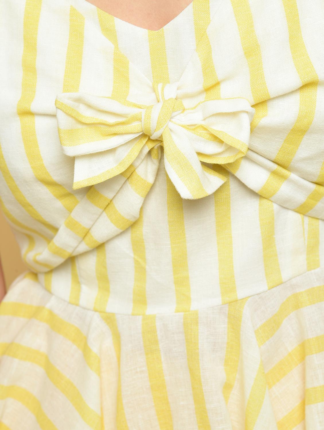 knot detail striped peplum top - 16433515 - Zoom Image - 5