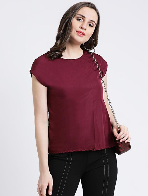 women's straight round neck top - 16448340 -  Standard Image - 0