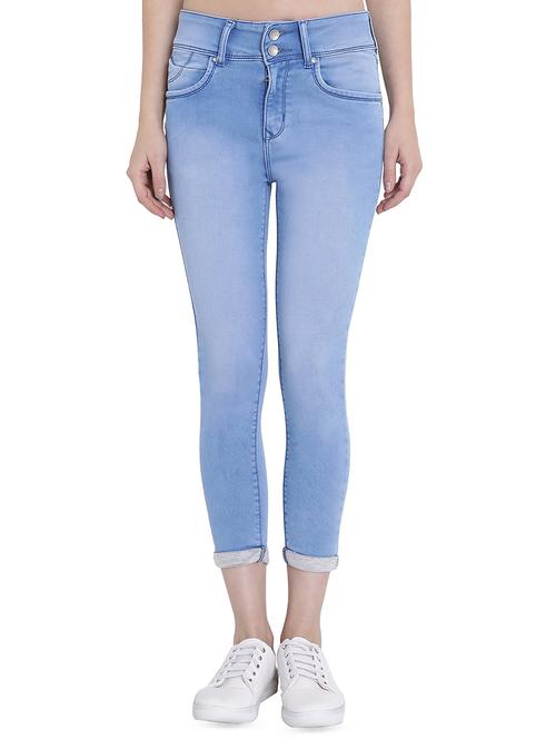 turn up hem stone washed jeans  - 16459640 - Very Small Image - 1